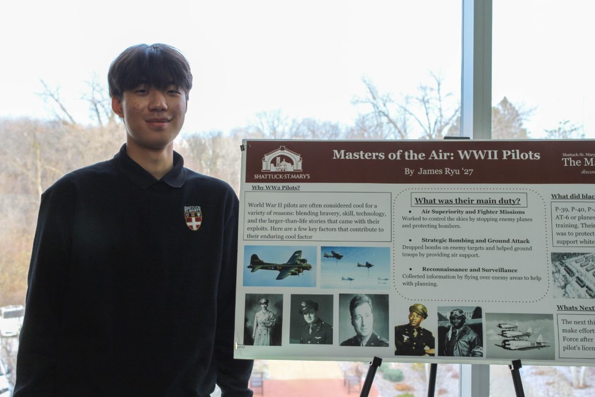 Aspiring pilot James Ryu presented his project through the Major CEO poster session held on Dec. 11